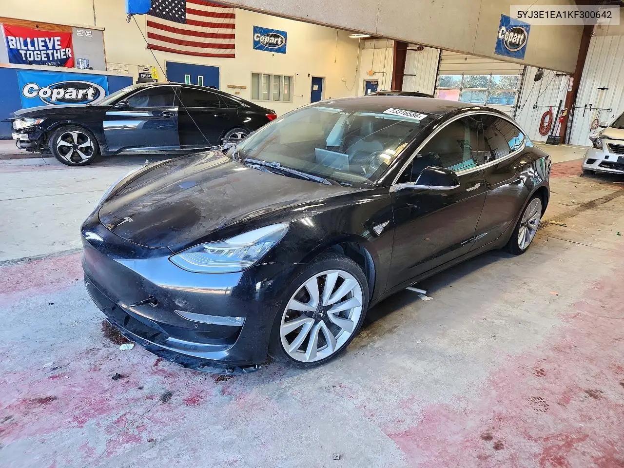 TESLA MODEL 3 2019, VIN 5YJ3E1EA1KF300642