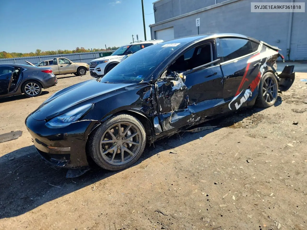 TESLA MODEL 3 2019, VIN 5YJ3E1EA9KF361818