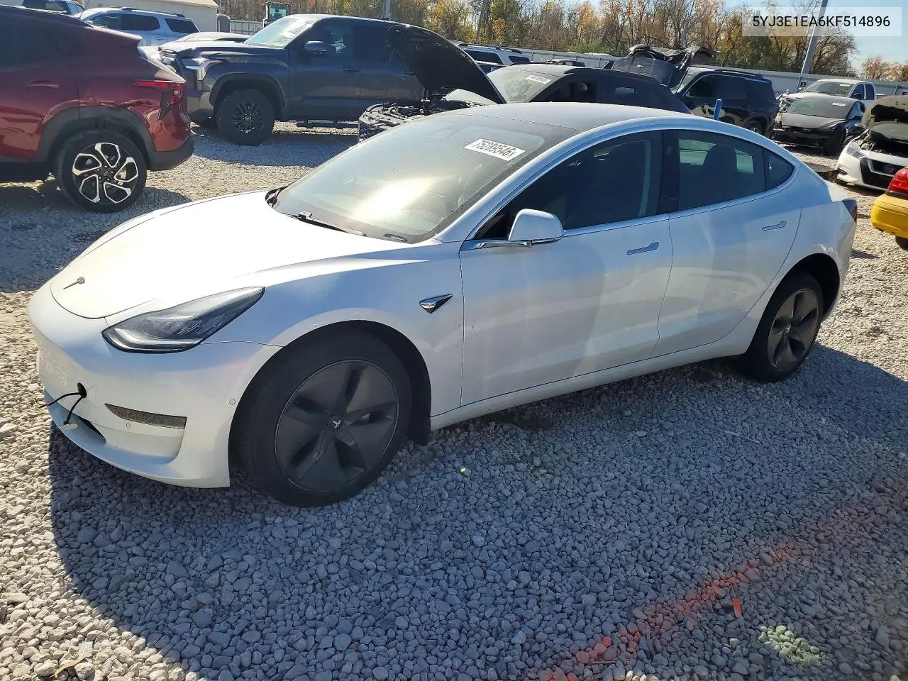 TESLA MODEL 3 2019, VIN 5YJ3E1EA6KF514896