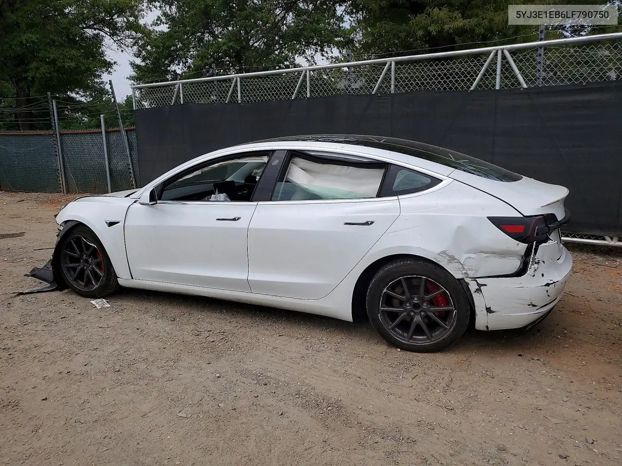 2020 TESLA MODEL 3 VIN 5YJ3E1EB6LF790750 — фото 2