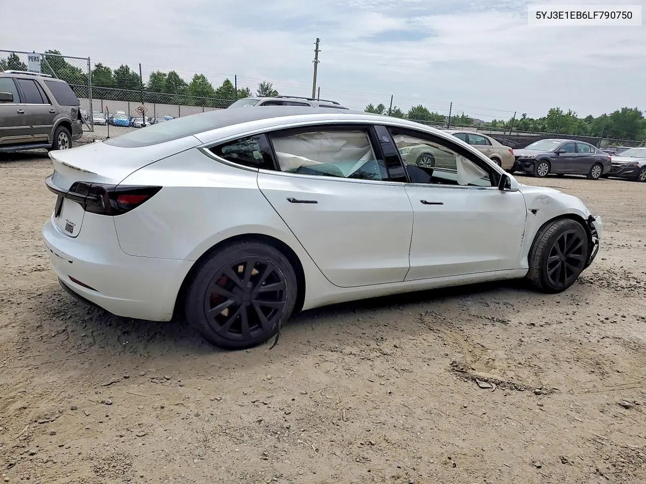 2020 TESLA MODEL 3 VIN 5YJ3E1EB6LF790750 — фото 3