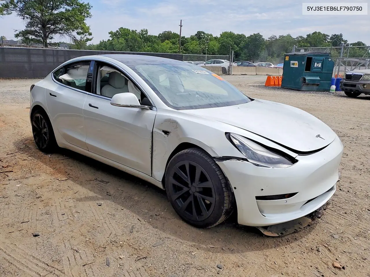 2020 TESLA MODEL 3 VIN 5YJ3E1EB6LF790750 — фото 4