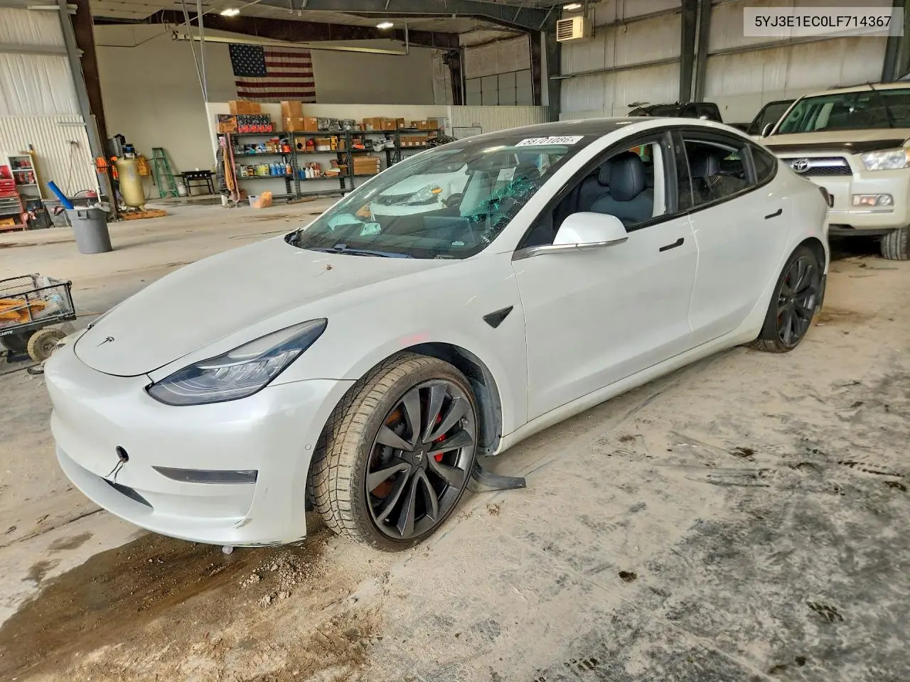 TESLA MODEL 3 2020, VIN 5YJ3E1EC0LF714367