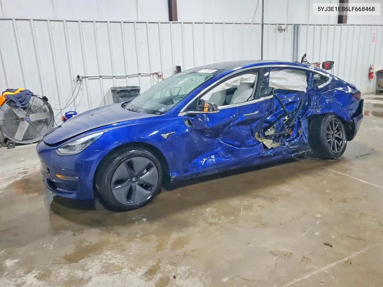 TESLA MODEL 3 2020, VIN 5YJ3E1EB6LF668468