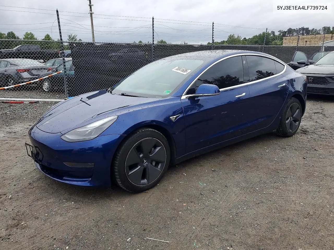 TESLA MODEL 3 2020, VIN 5YJ3E1EA4LF739724