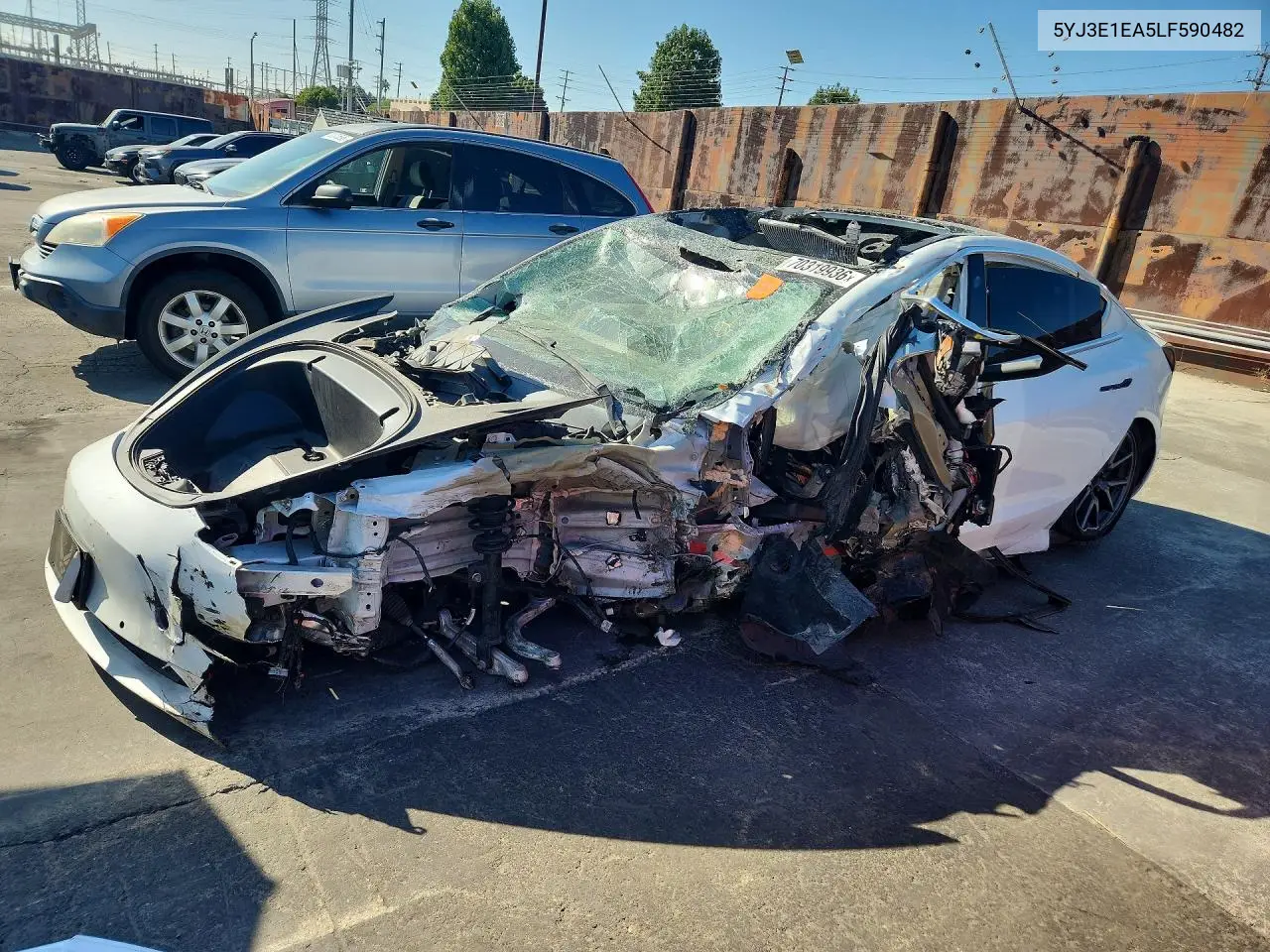 TESLA MODEL 3 2020, VIN 5YJ3E1EA5LF590482