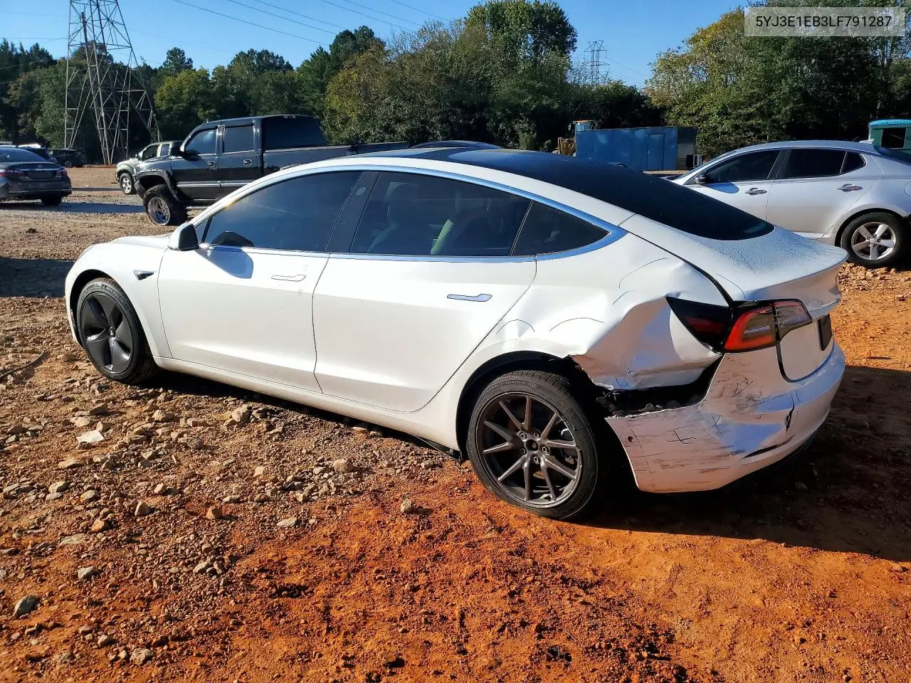 2020 TESLA MODEL 3 VIN 5YJ3E1EB3LF791287 — фото 2