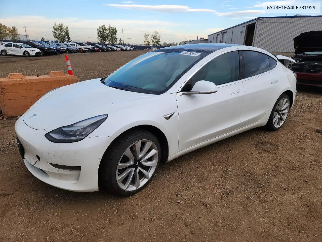 TESLA MODEL 3 2020, VIN 5YJ3E1EA4LF731929