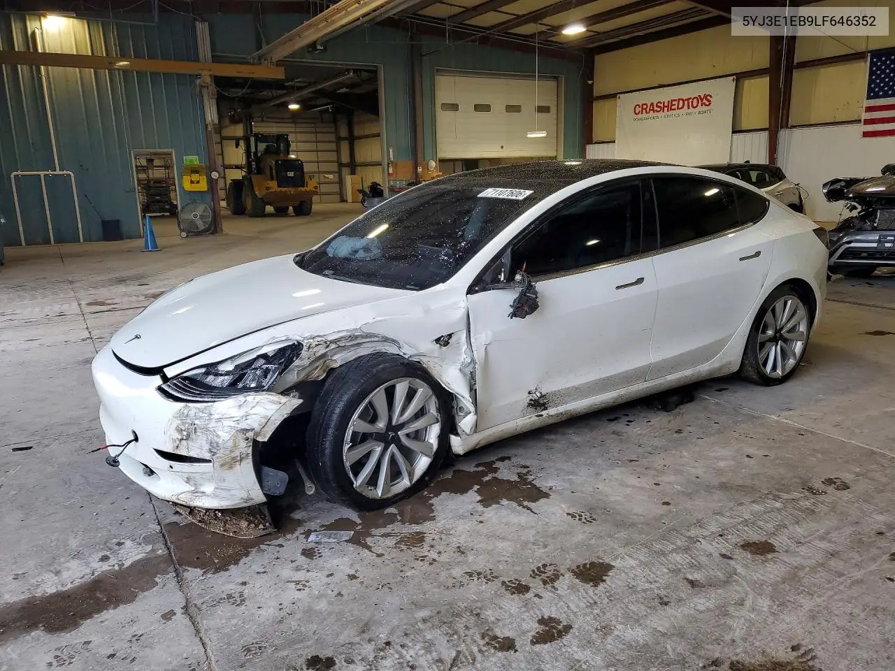TESLA MODEL 3 2020, VIN 5YJ3E1EB9LF646352