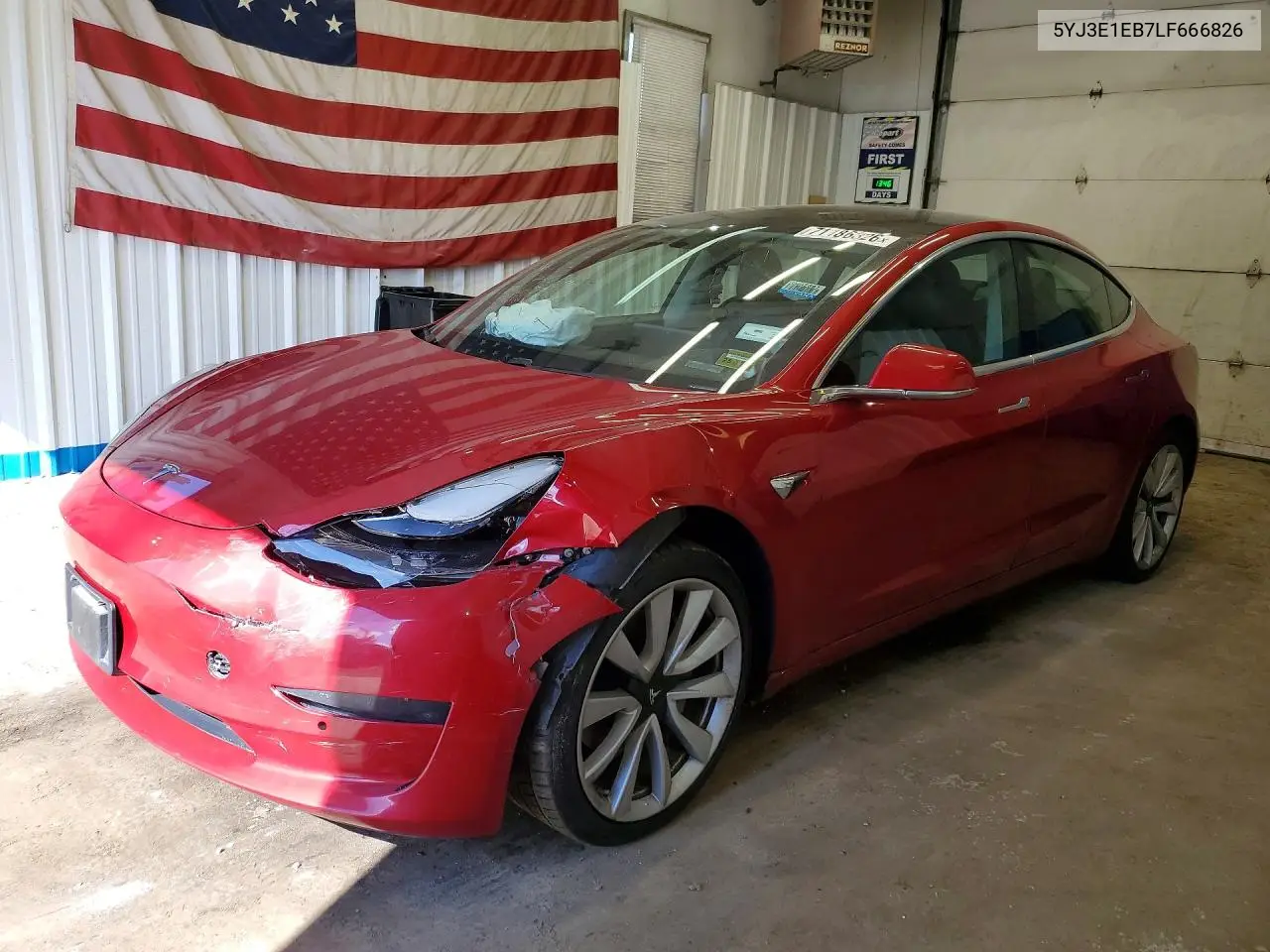 2020 TESLA MODEL 3 VIN 5YJ3E1EB7LF666826 — фото 3