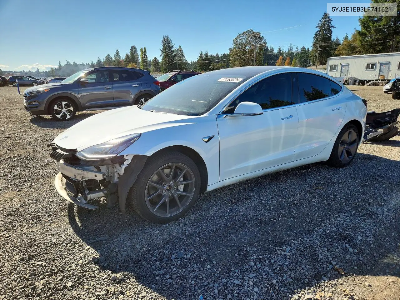 TESLA MODEL 3 2020, VIN 5YJ3E1EB3LF741621