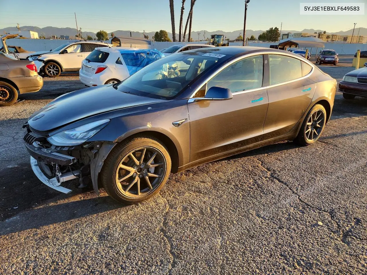 TESLA MODEL 3 2020, VIN 5YJ3E1EBXLF649583