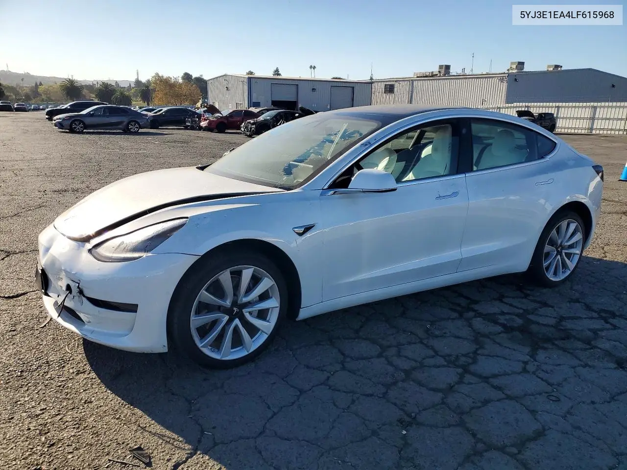TESLA MODEL 3 2020, VIN 5YJ3E1EA4LF615968