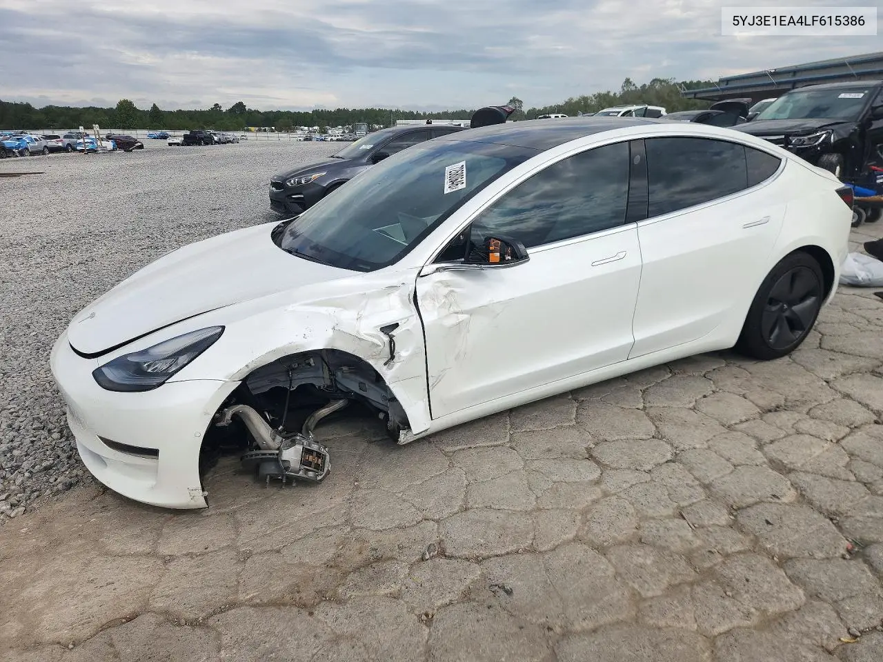 TESLA MODEL 3 2020, VIN 5YJ3E1EA4LF615386