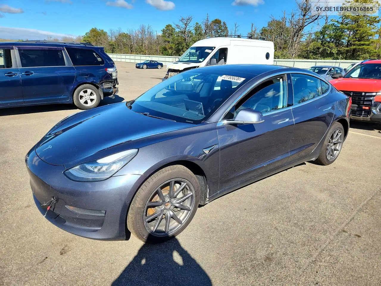 TESLA MODEL 3 2020, VIN 5YJ3E1EB9LF616865