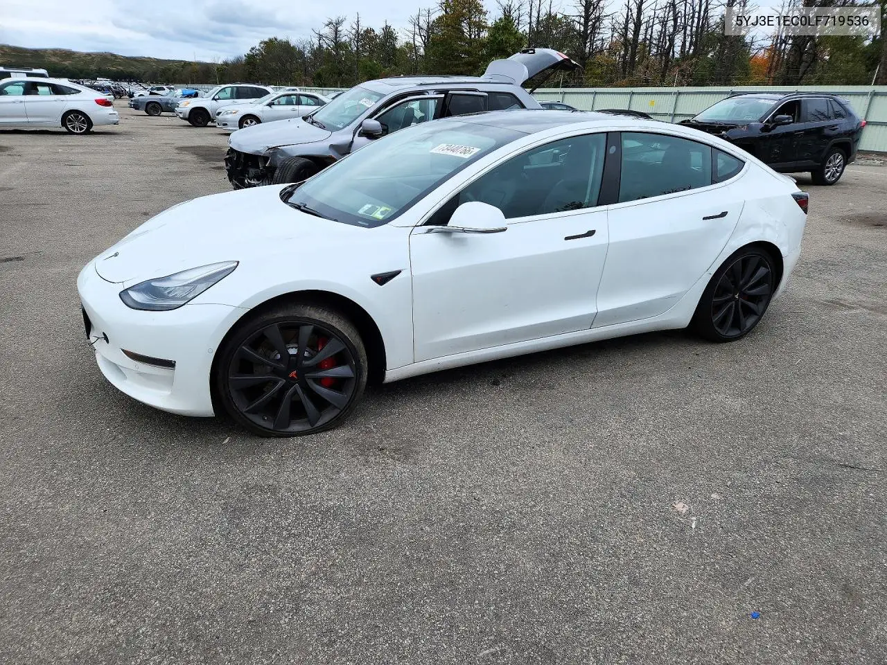 TESLA MODEL 3 2020, VIN 5YJ3E1EC0LF719536