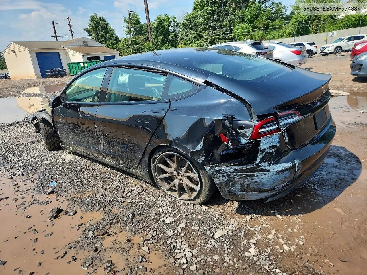 2021 TESLA MODEL 3 VIN 5YJ3E1EBXMF974834 — фото 2