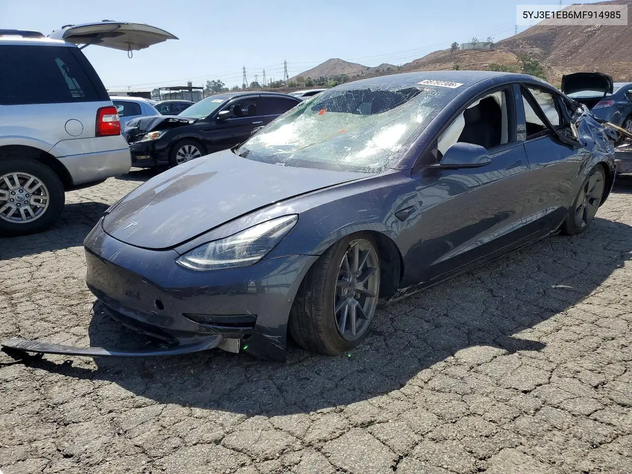 TESLA MODEL 3 2021, VIN 5YJ3E1EB6MF914985