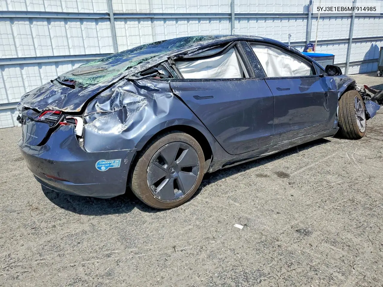 2021 TESLA MODEL 3 VIN 5YJ3E1EB6MF914985 — фото 3