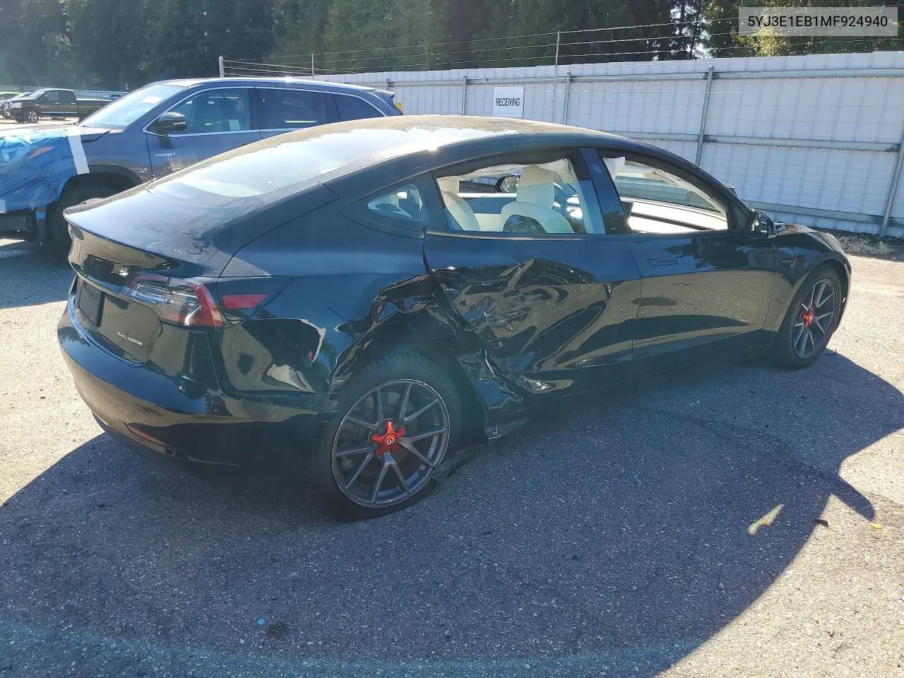 2021 TESLA MODEL 3 VIN 5YJ3E1EB1MF924940 — фото 3