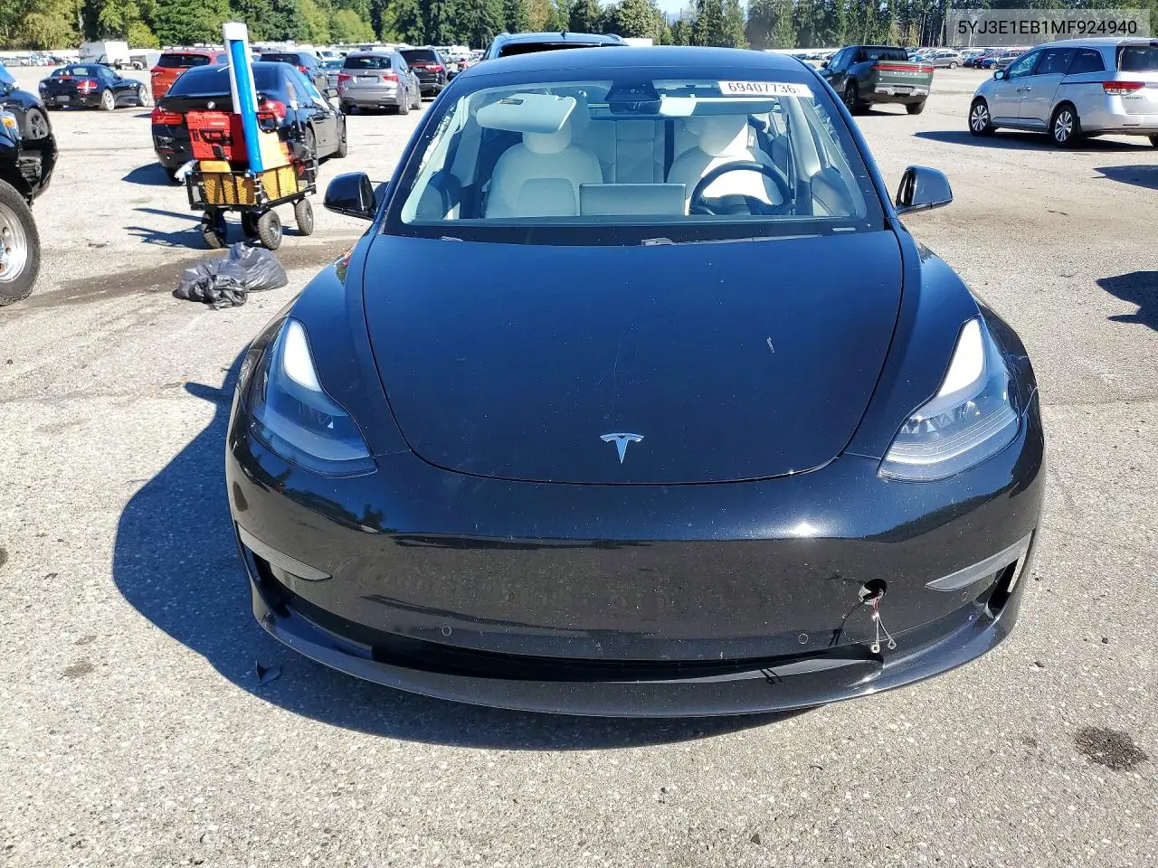 2021 TESLA MODEL 3 VIN 5YJ3E1EB1MF924940 — фото 5