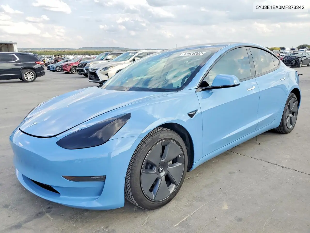 TESLA MODEL 3 2021, VIN 5YJ3E1EA0MF873342