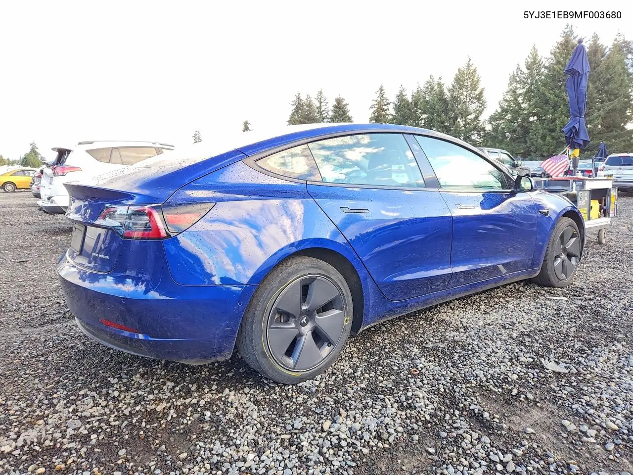 2021 TESLA MODEL 3 VIN 5YJ3E1EB9MF003680 — фото 3