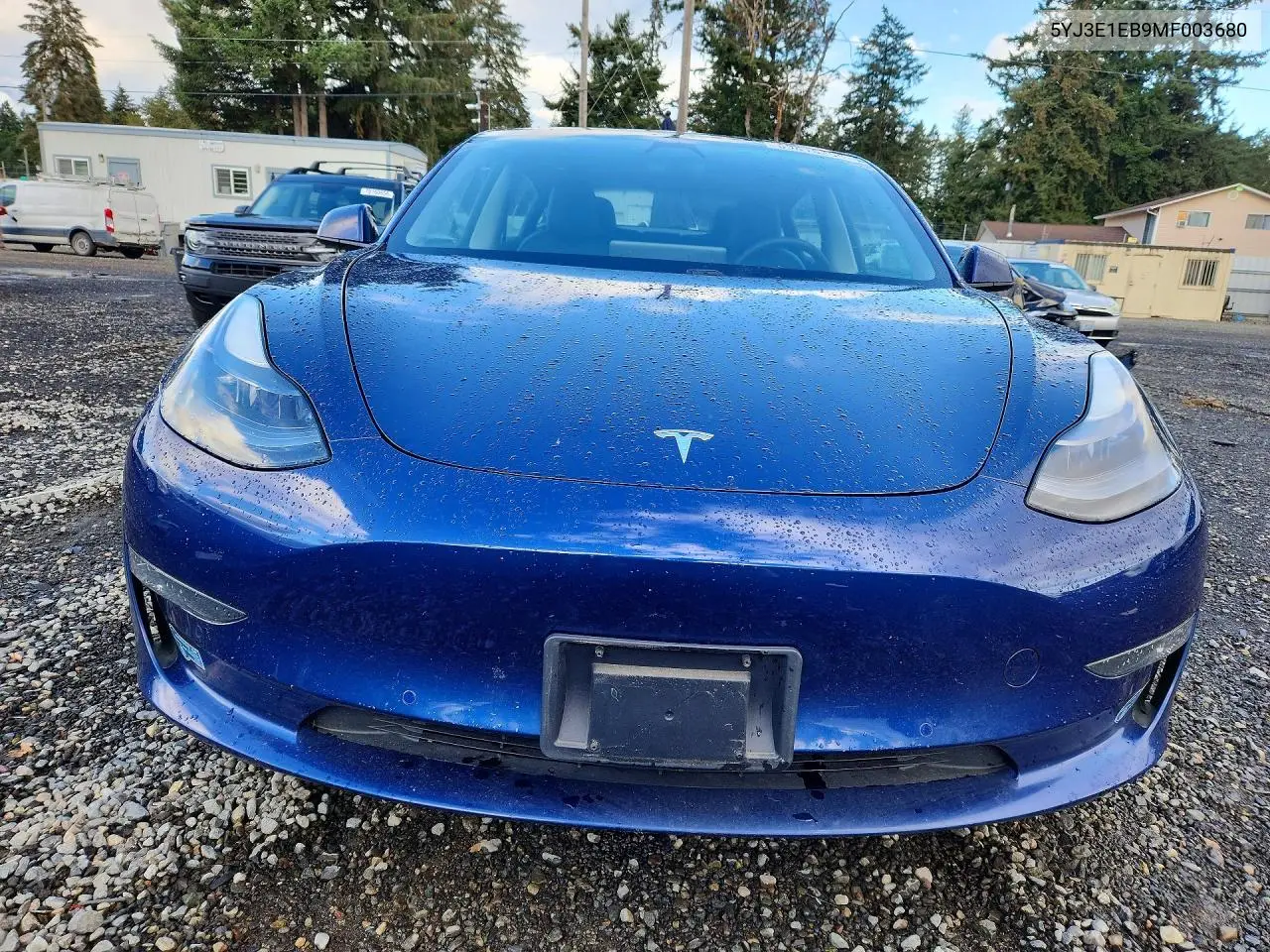 2021 TESLA MODEL 3 VIN 5YJ3E1EB9MF003680 — фото 5