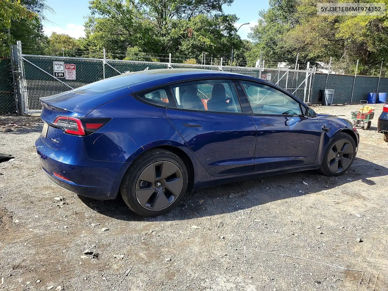 2021 TESLA MODEL 3 VIN 5YJ3E1EB6MF974152 — фото 3