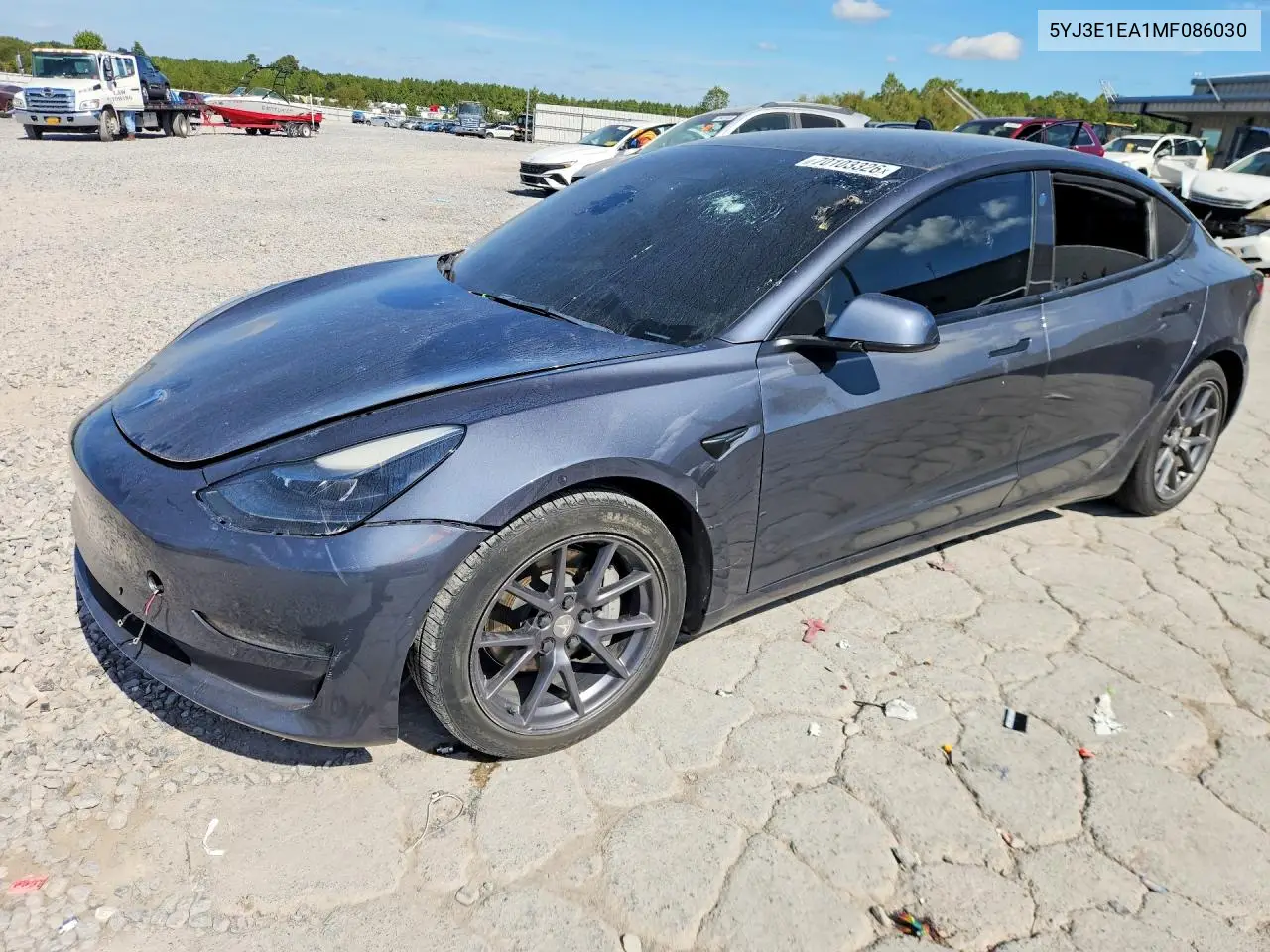 TESLA MODEL 3 2021, VIN 5YJ3E1EA1MF086030