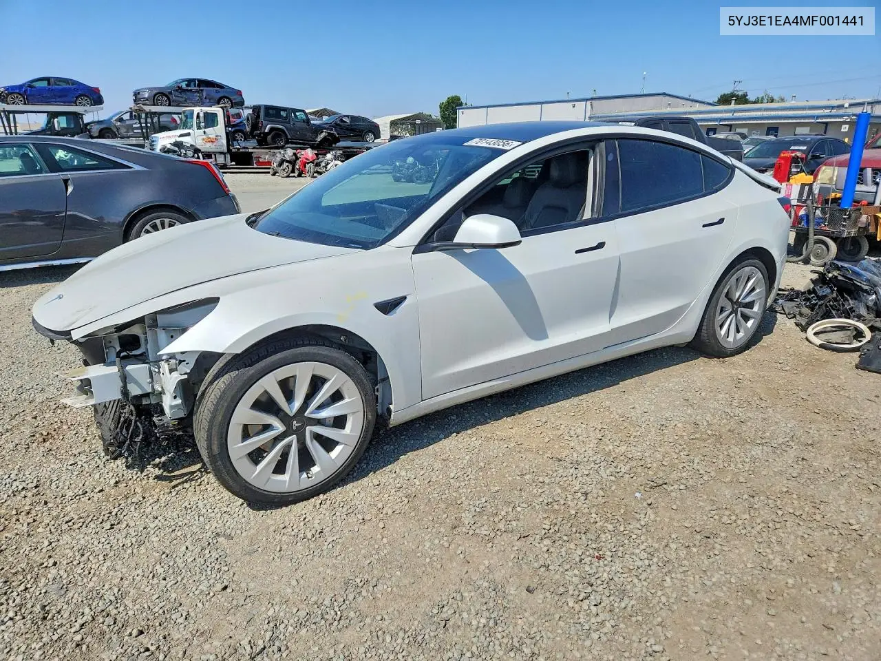 TESLA MODEL 3 2021, VIN 5YJ3E1EA4MF001441