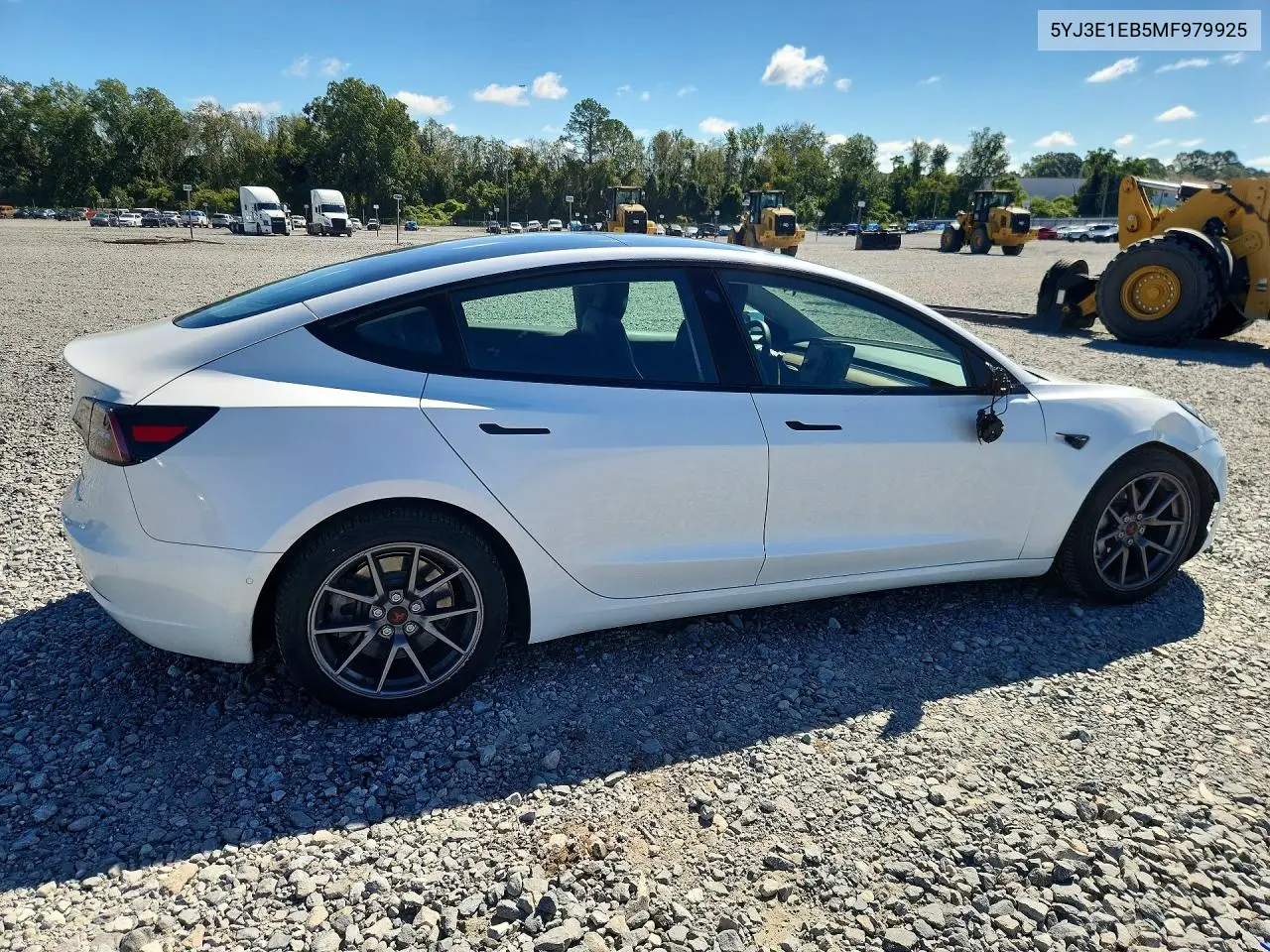 2021 TESLA MODEL 3 VIN 5YJ3E1EB5MF979925 — фото 3