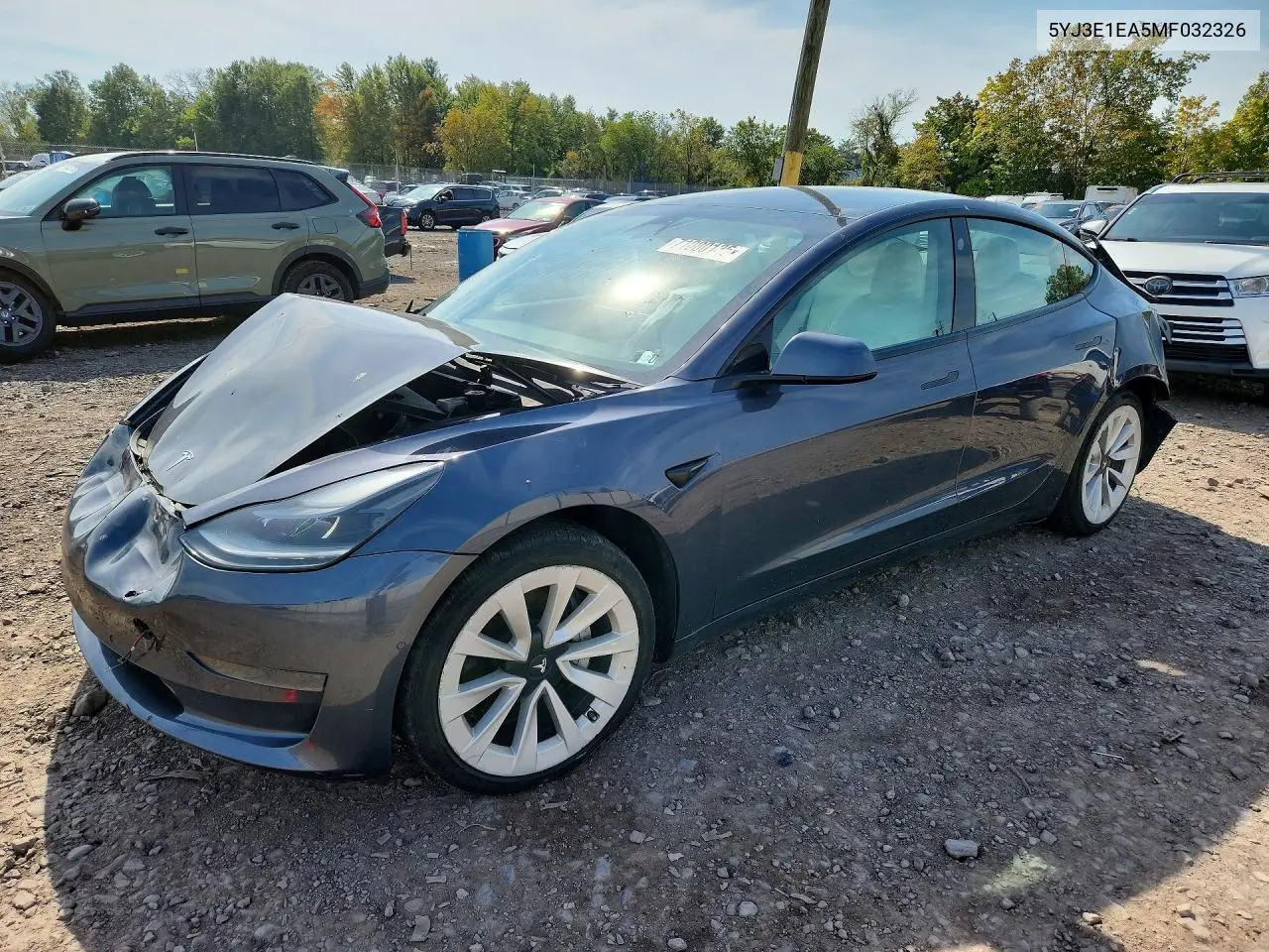 TESLA MODEL 3 2021, VIN 5YJ3E1EA5MF032326