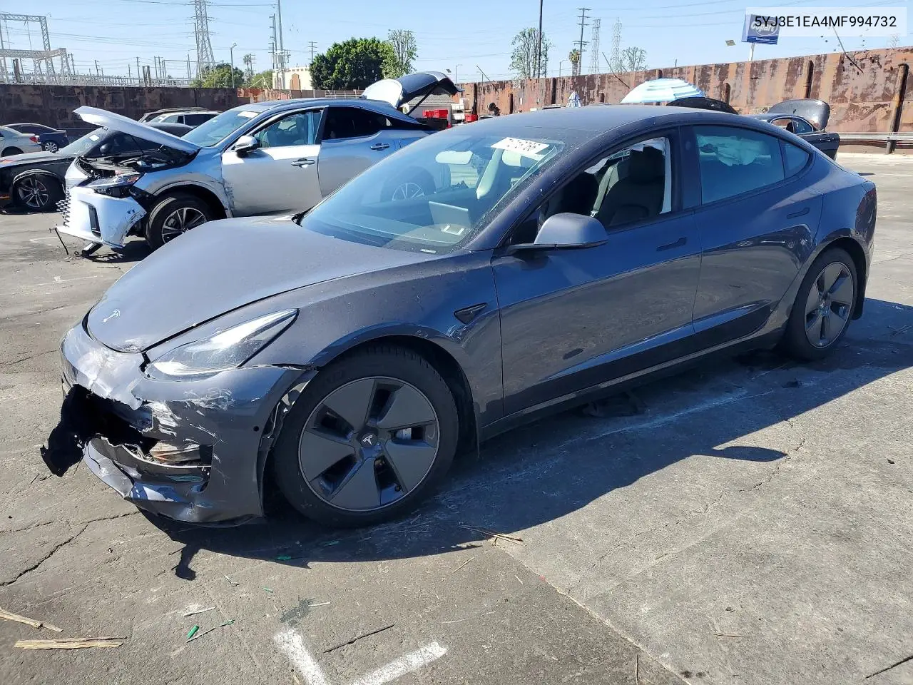 TESLA MODEL 3 2021, VIN 5YJ3E1EA4MF994732