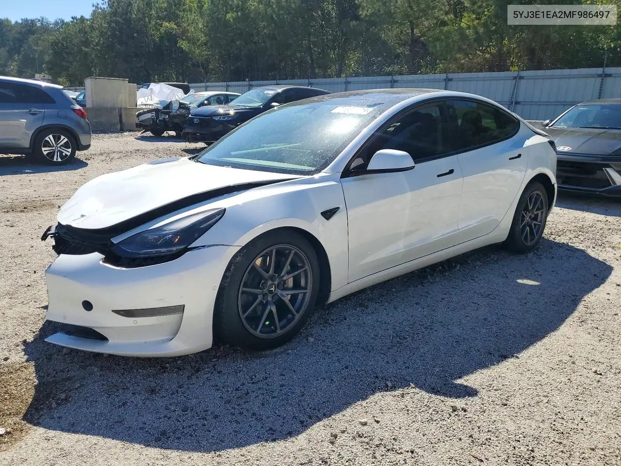 TESLA MODEL 3 2021, VIN 5YJ3E1EA2MF986497
