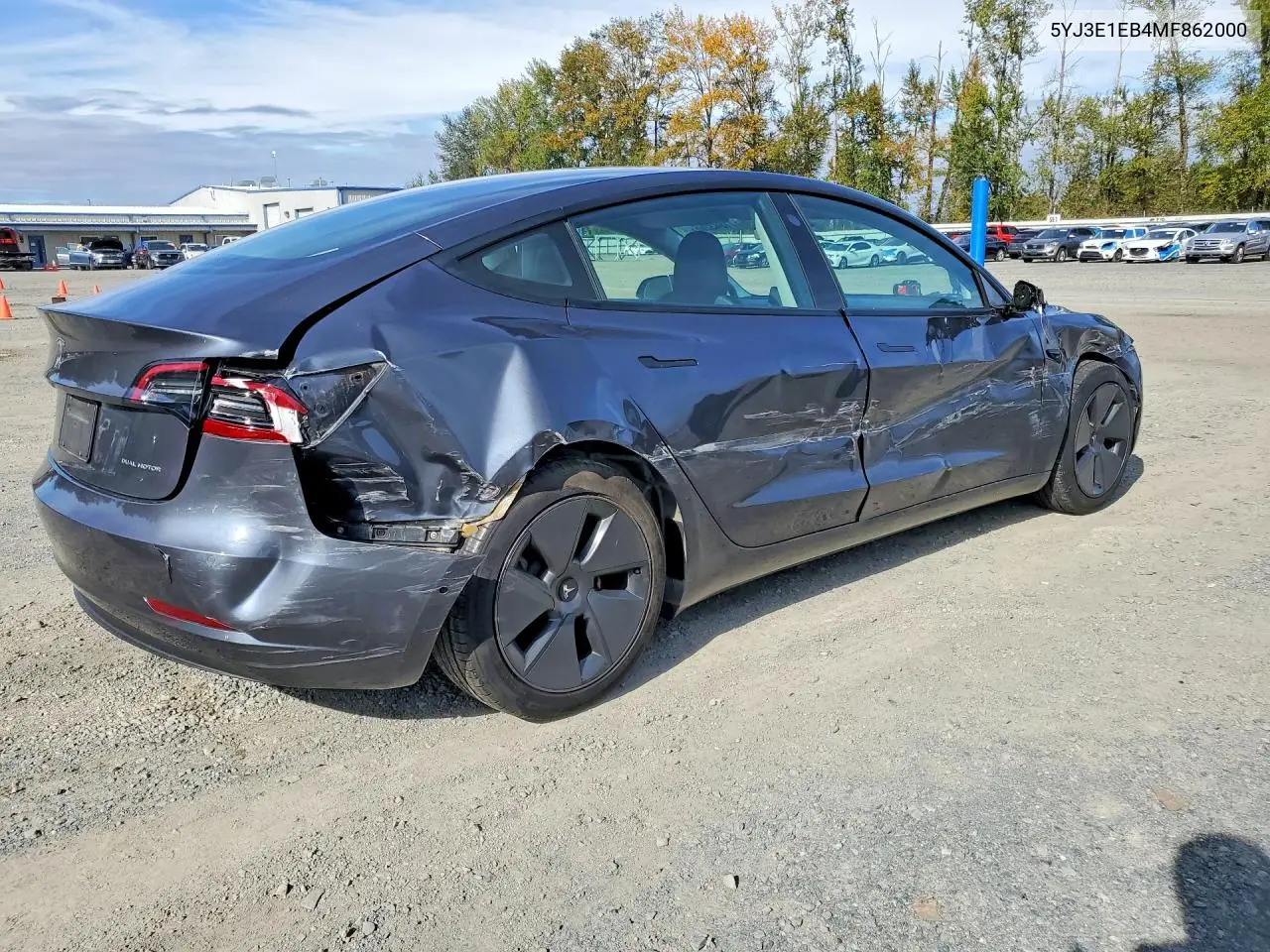 2021 TESLA MODEL 3 VIN 5YJ3E1EB4MF862000 — фото 3