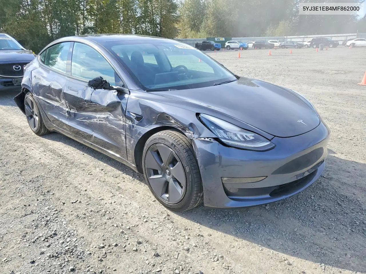 2021 TESLA MODEL 3 VIN 5YJ3E1EB4MF862000 — фото 4