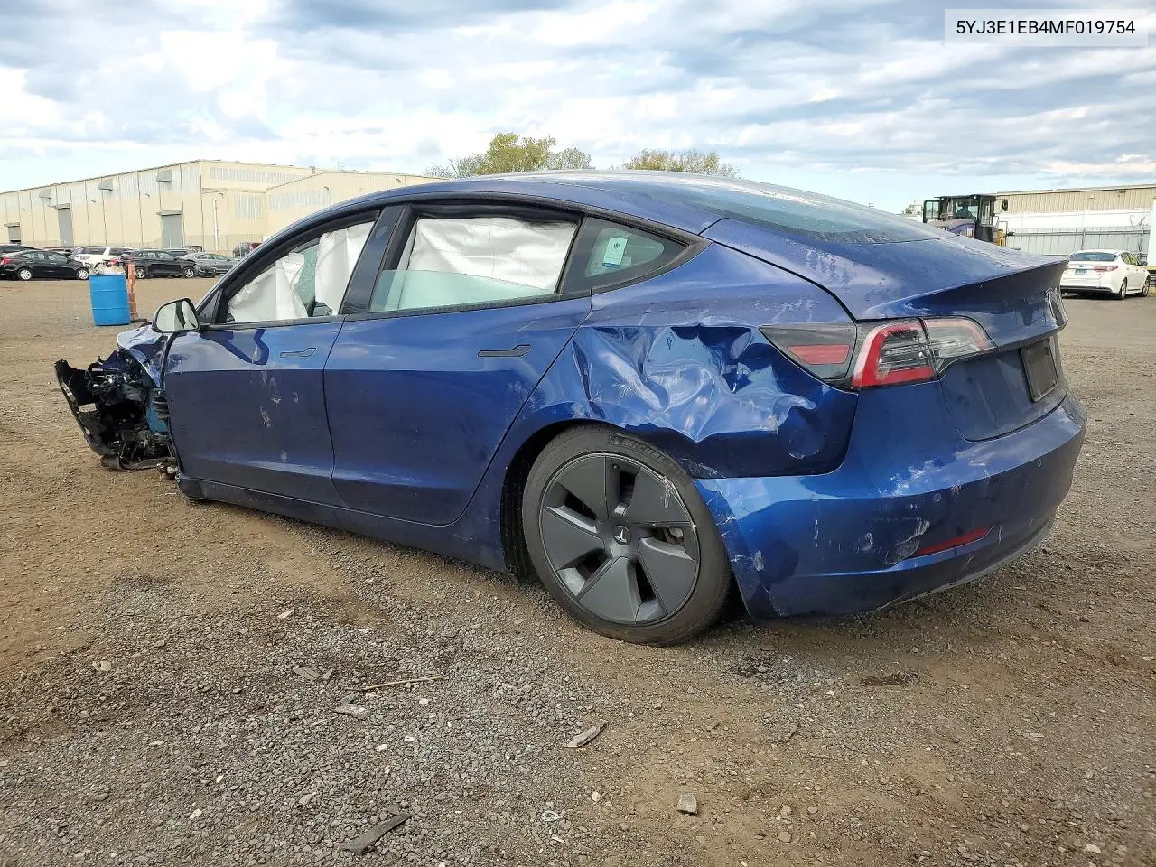 2021 TESLA MODEL 3 VIN 5YJ3E1EB4MF019754 — фото 2