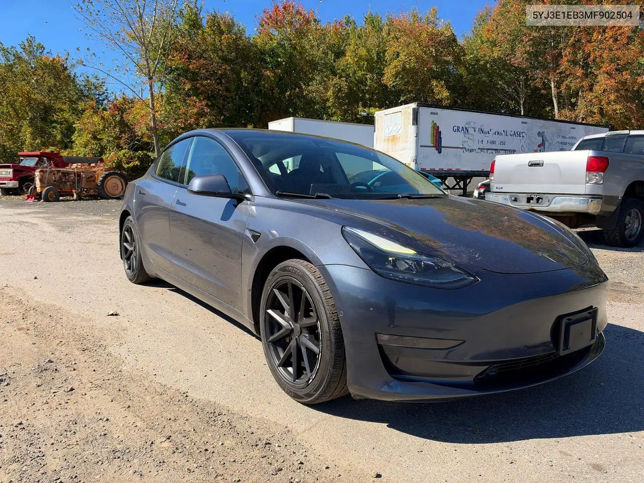 TESLA MODEL 3 2021, VIN 5YJ3E1EB3MF902504