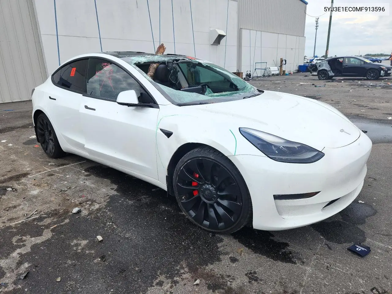 2021 TESLA MODEL 3 VIN 5YJ3E1EC0MF913596 — фото 4