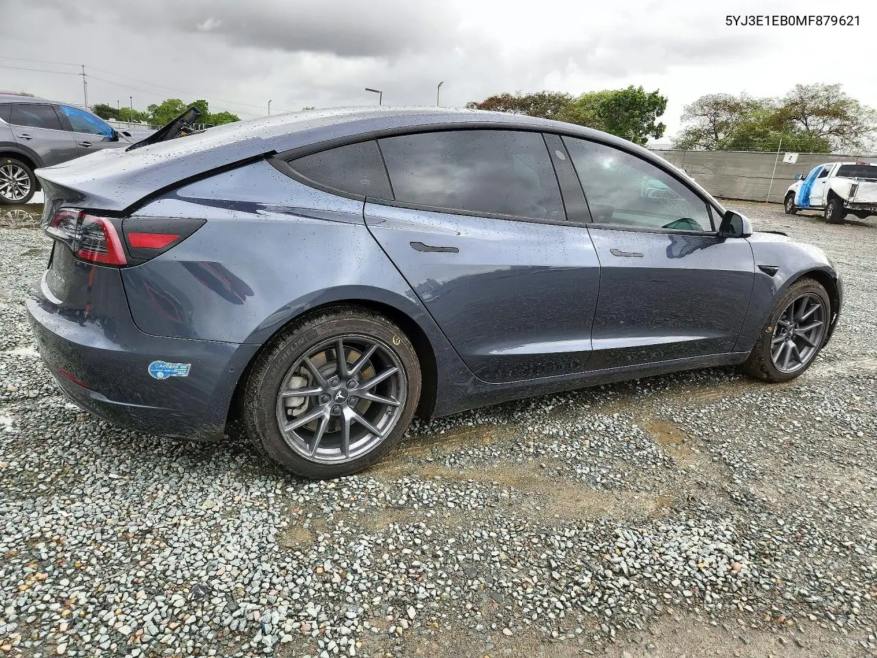 2021 TESLA MODEL 3 VIN 5YJ3E1EB0MF879621 — фото 3