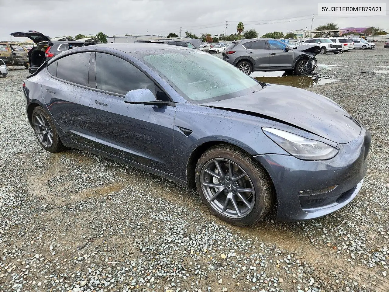 2021 TESLA MODEL 3 VIN 5YJ3E1EB0MF879621 — фото 4