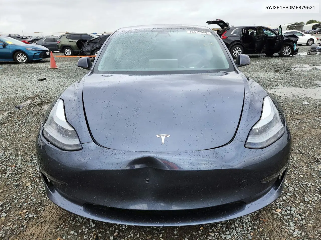 2021 TESLA MODEL 3 VIN 5YJ3E1EB0MF879621 — фото 5