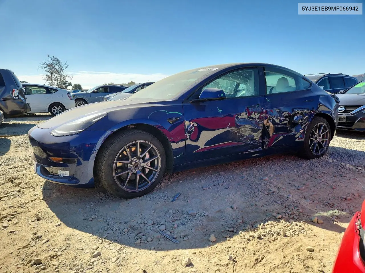 TESLA MODEL 3 2021, VIN 5YJ3E1EB9MF066942