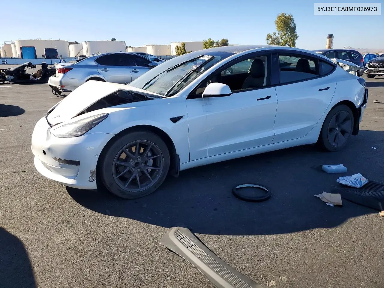 TESLA MODEL 3 2021, VIN 5YJ3E1EA8MF026973
