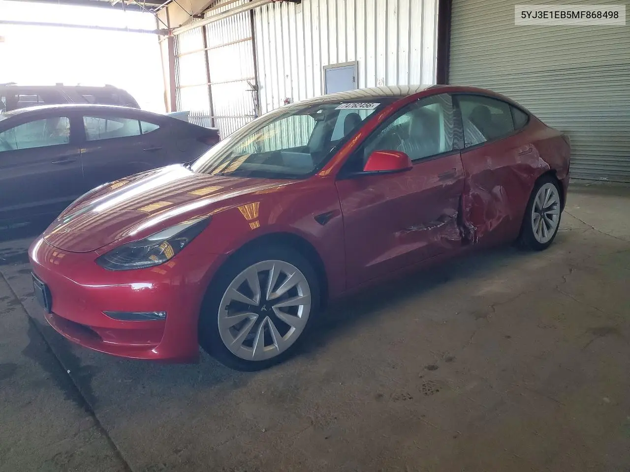 TESLA MODEL 3 2021, VIN 5YJ3E1EB5MF868498