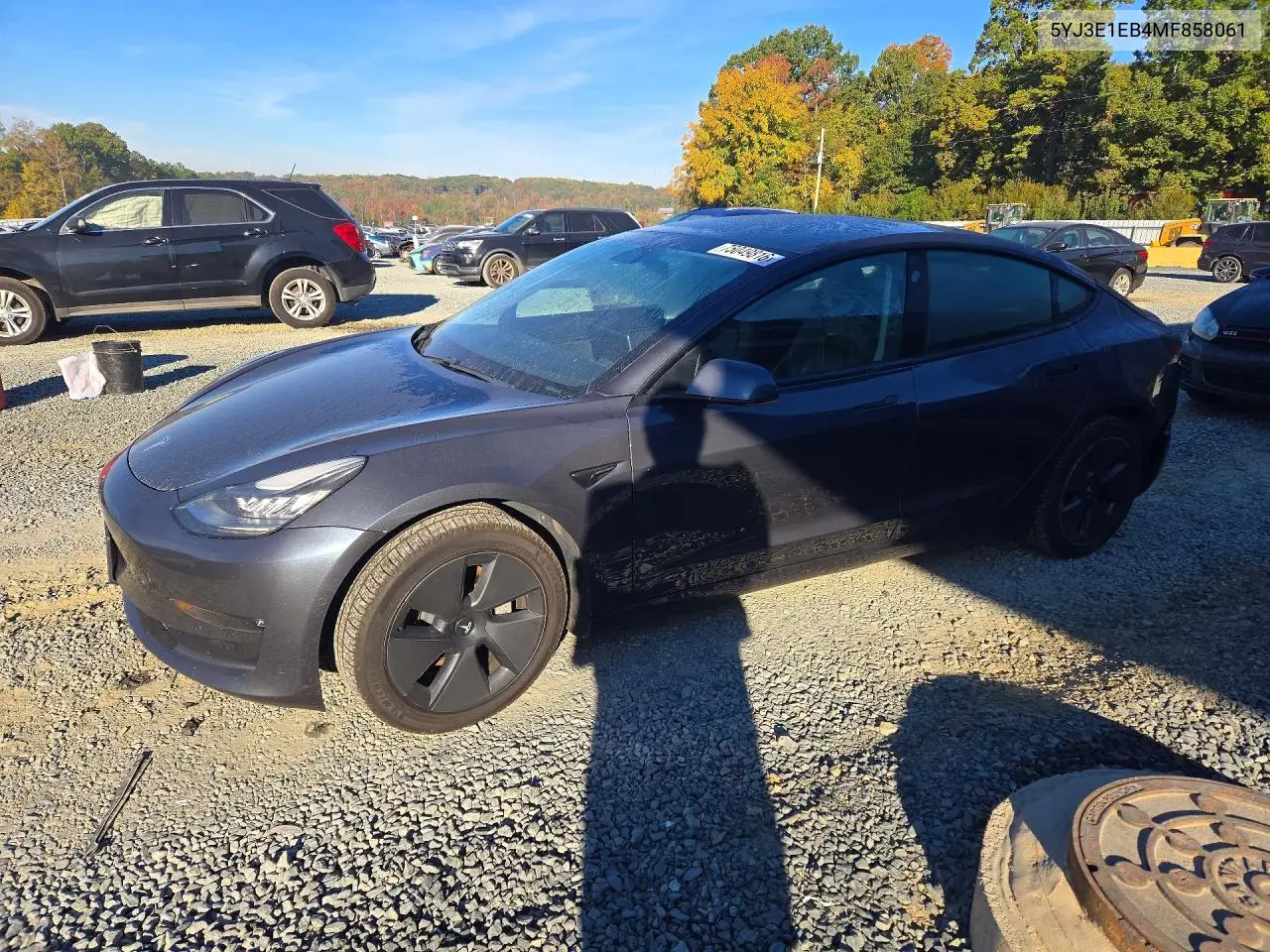 TESLA MODEL 3 2021, VIN 5YJ3E1EB4MF858061