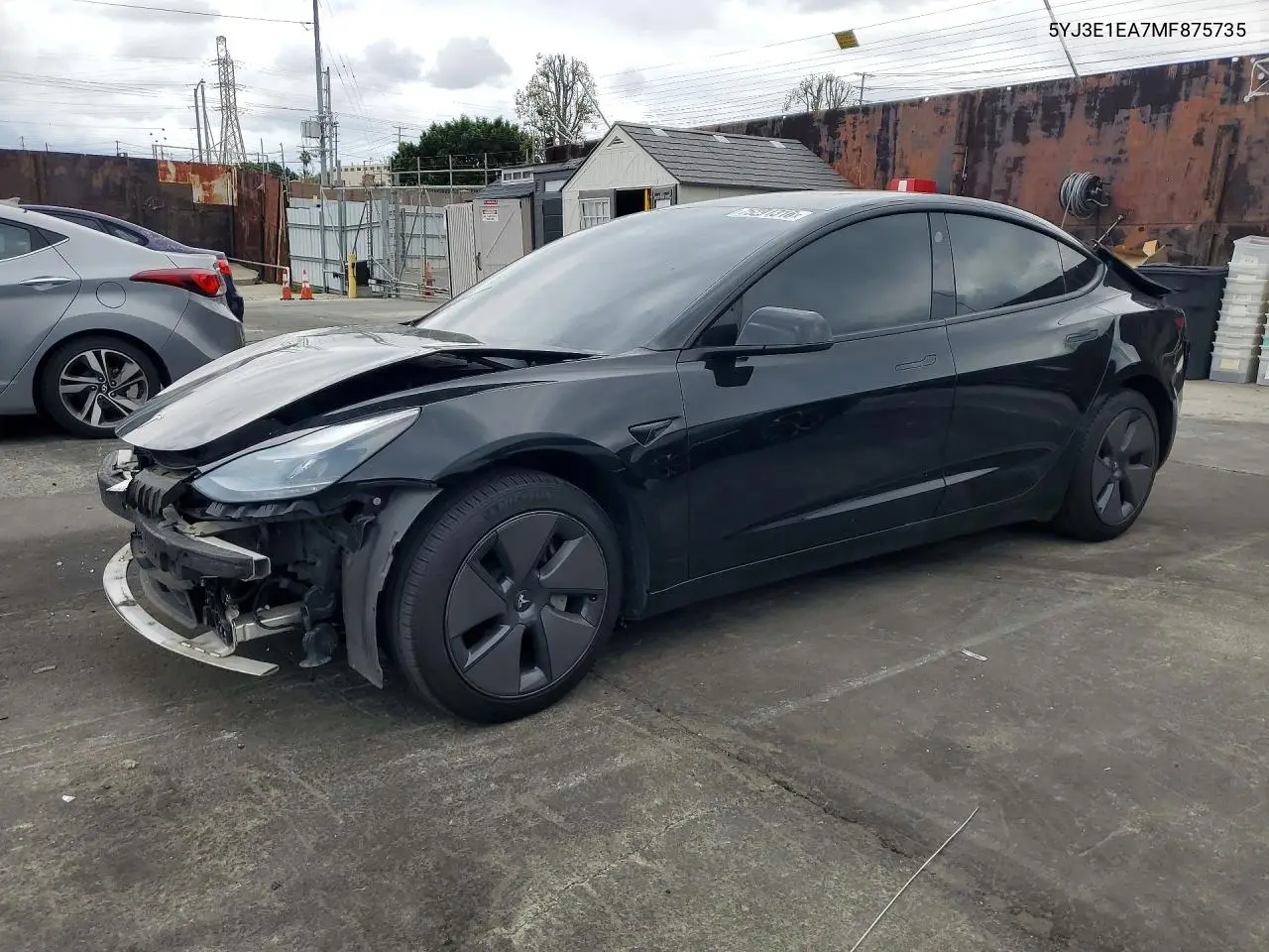 TESLA MODEL 3 2021, VIN 5YJ3E1EA7MF875735