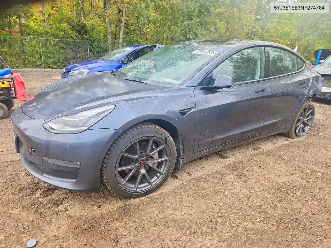 TESLA MODEL 3 2022, VIN 5YJ3E1EB3NF274784