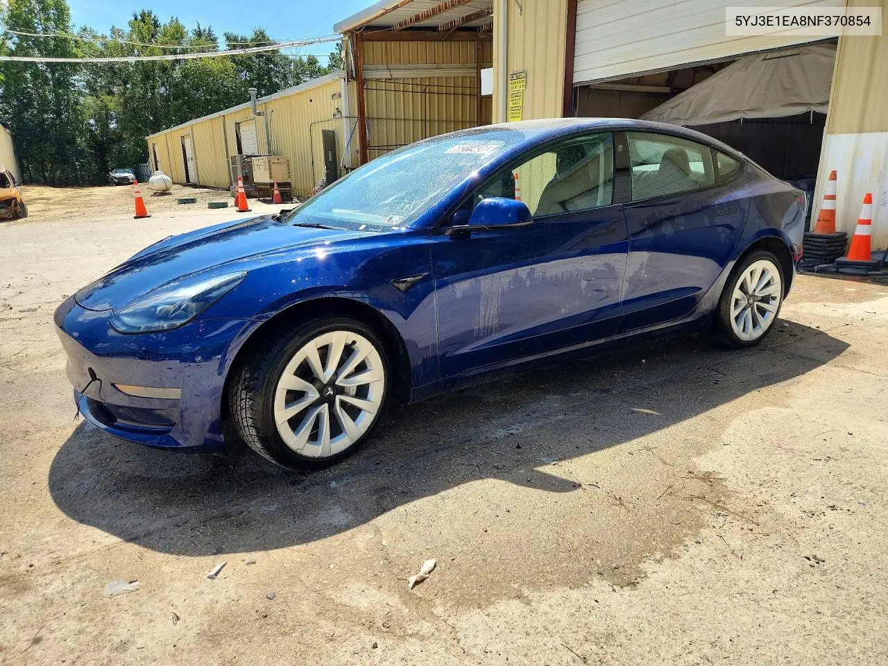 TESLA MODEL 3 2022, VIN 5YJ3E1EA8NF370854
